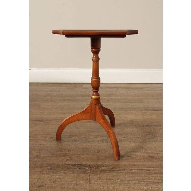 Brown L. Hitchcock Stenciled Maple Small SideTable For Sale - Image 8 of 18