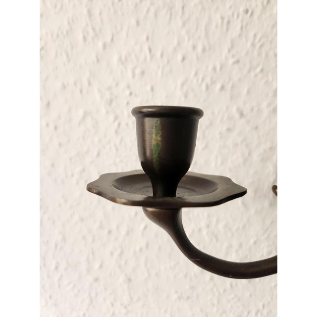 Antique Three-Armed Candlestick in Bronze, 1960s For Sale - Image 14 of 18