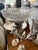 French Silver Plated Candlestick With Glass Bobeches For Sale - Image 3 of 3