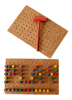 Vintage Peg Board Toy Set