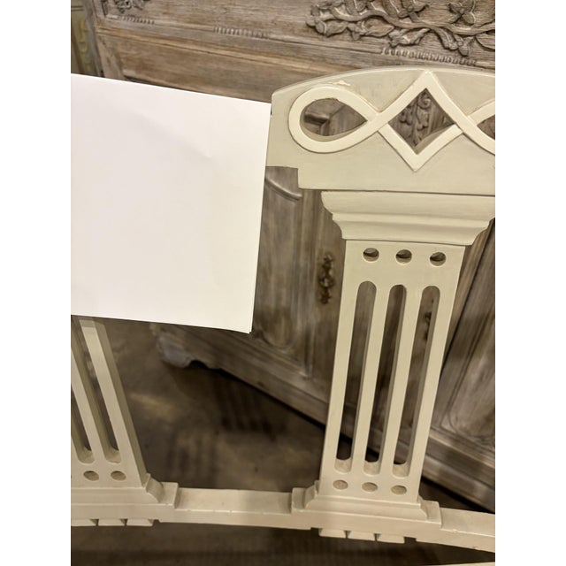 19th Century Swedish Louis XVI Painted & Caned Sofa For Sale - Image 13 of 15