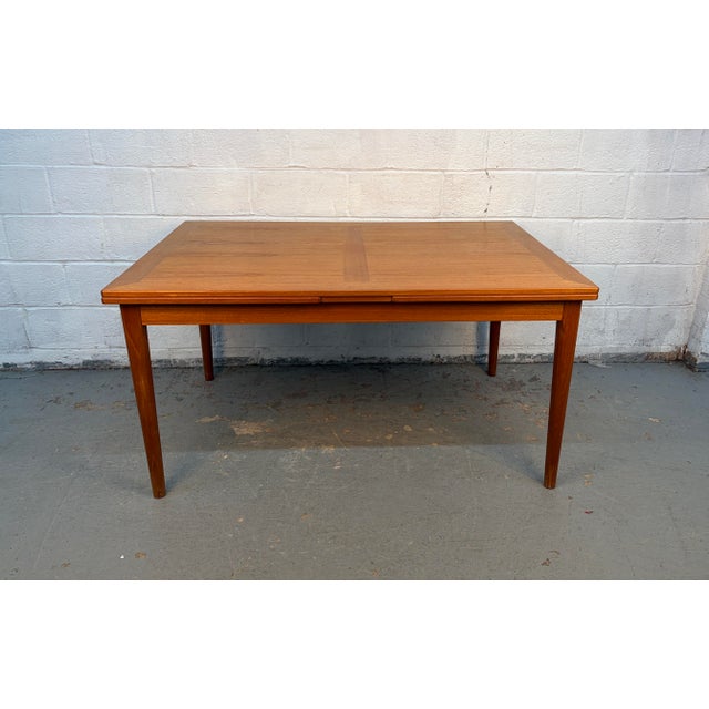 Mid-Century Modern Mid-Century Danish Draw-Leaf Teak Dining Table by Skovby Mobelfabrik For Sale - Image 3 of 18