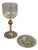 Submerged Gilded Sacred Chalice and Saucer in Murano Glass from Seguso Vetri D'Arte, 1970s, Set of 2 For Sale