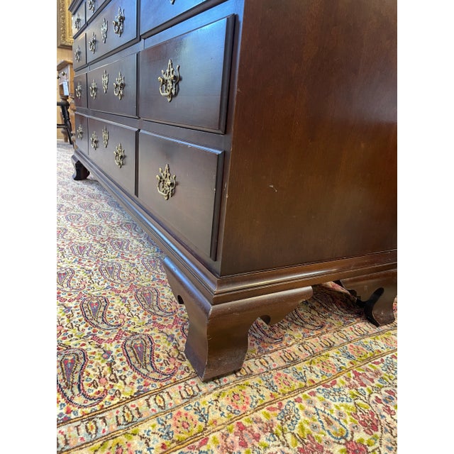 Glass Century Furniture Cherry Dresser With Mirror – Henry Ford Museum Collection For Sale - Image 7 of 12