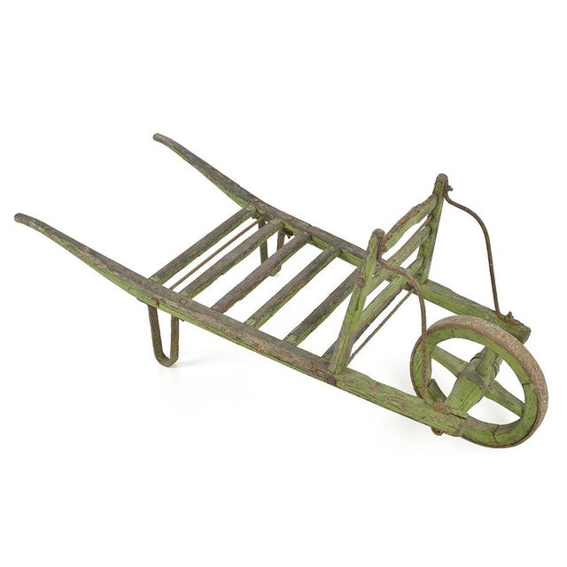 Wood Antique Cart in Weathered Wood For Sale - Image 7 of 7