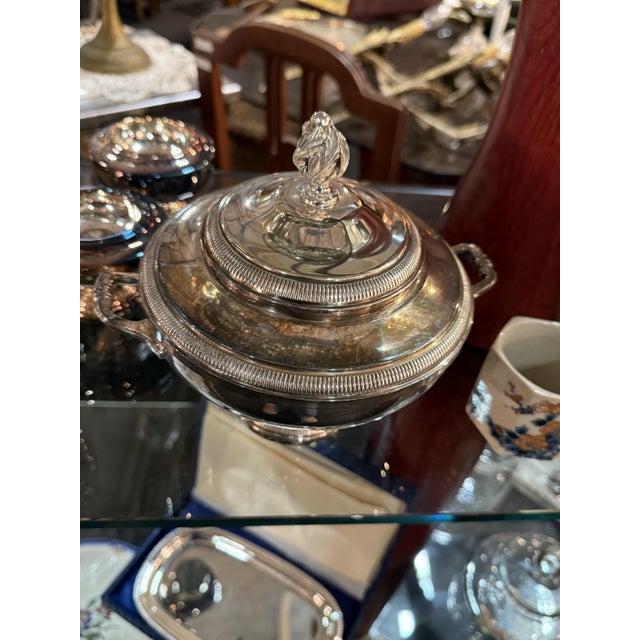 1920s Silver-Plated Metal Caviar Server, 1920s For Sale - Image 5 of 6