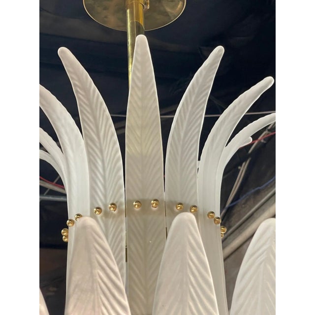 2000 - 2009 Modern Art Deco Style Murano Glass "Plume" Chandelier For Sale - Image 5 of 10