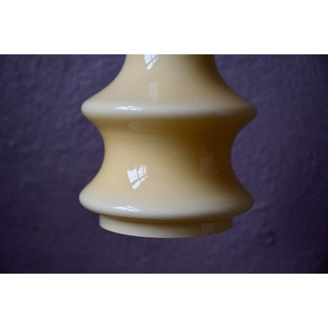 Bohemian Cream-Colored Opaline Glass Pendant Light, 1960s For Sale - Image 9 of 18