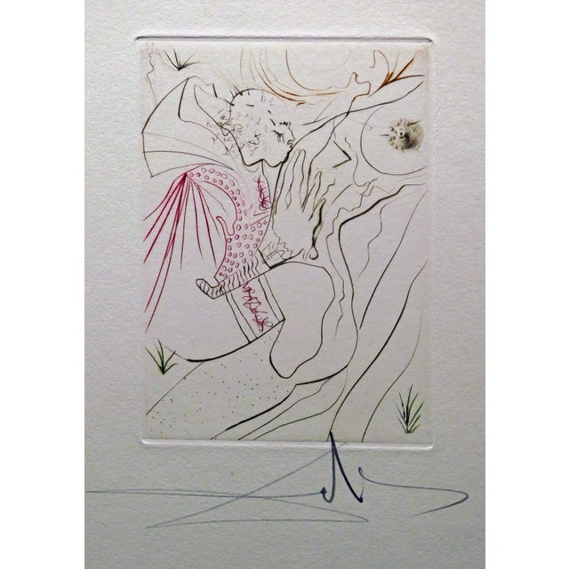 Paper Salvador Dalí Le Décameron (Decameron) 1972 the Complete Set of 10 Etchings For Sale - Image 7 of 18