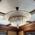 Tan Fortuny Two Tier Scudo Chandelier For Sale - Image 8 of 10