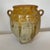 Ceramic Antique French Mustard Color Glazed Pottery Vase With Handles For Sale - Image 7 of 10