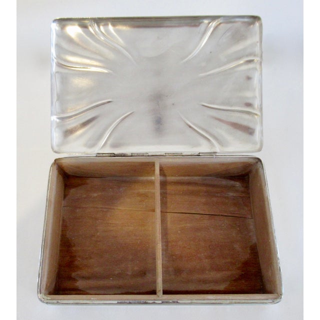 C.1920's Signed Jakob Grimminger Art Deco Era Sterling Silver Lidded Keepsake Box For Sale - Image 13 of 15