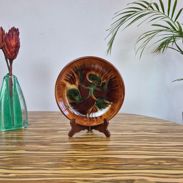 Mid-Century Modern Mid-Century Ceramic Wall Plate from Łysa Góra, Poland, 1960s For Sale - Image 3 of 8