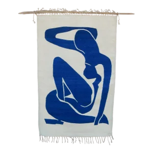 After Henri Matisse Nu Bleu Wool Tapestry Wall Art Hanging. 1970's