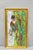 Large 54" Impressionist Style "Young Woman in Field" Oil on Wooden Board Gold Wooden Framed Painting. Circa Late 20th...