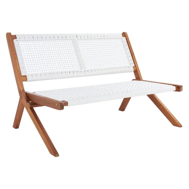 Kobina Outdoor Bench - Natural/White For Sale In Philadelphia - Image 6 of 8