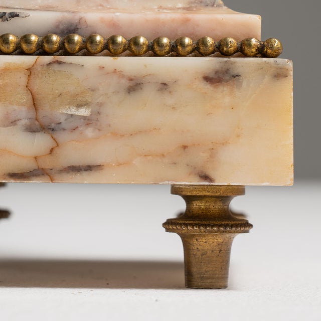 Pair of 19th Century French Rose Louis XVI Marble & Brass Cassolettes For Sale - Image 10 of 15