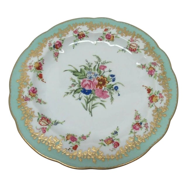 1980s Chelsea House Decorative Floral Design Dining Plate Asian Inspired For Sale