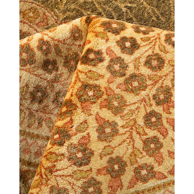 Textile Mogul, One-of-a-Kind Hand-Knotted Area Rug - Green, 8' 2" x 10' 3" For Sale - Image 7 of 8