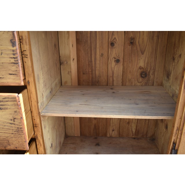 Pine Three Drawer Czech Bread Cupboard For Sale - Image 12 of 14