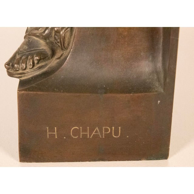 Late 19th Century Late 19th Century Henri Chapu 1833-1891 - French - Bronze Sculpture - La Pensee (Thought) - 20" H For Sale - Image 5 of 7
