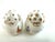 A charming pair of vintage porcelain salt and pepper shakers, made in Czechoslovakia, featuring delicate hand-painted...