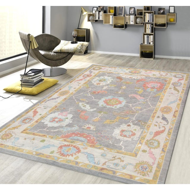 Pasargad Home Turkish Oushak Wool Area Rug- 8'10" X 12' 0" For Sale In New York - Image 6 of 7