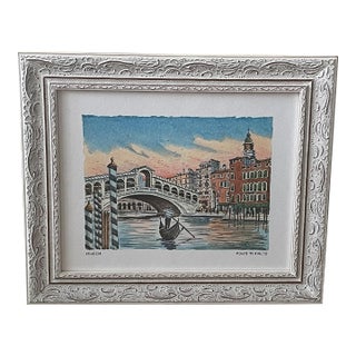 Venice Gondolier Scene | Classic Italian Canal Artwork For Sale