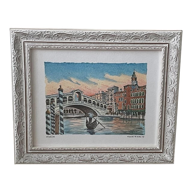 Venice Gondolier Scene | Classic Italian Canal Artwork For Sale
