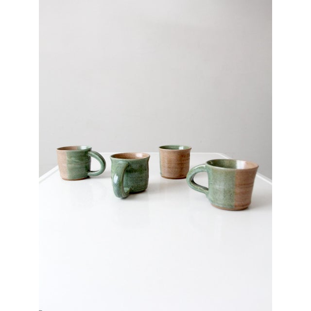 Vintage Studio Pottery Mug Set of 4 For Sale - Image 11 of 18