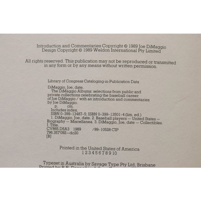 1980s The DiMaggio Albums - Two Volume Set 1989 For Sale - Image 5 of 7