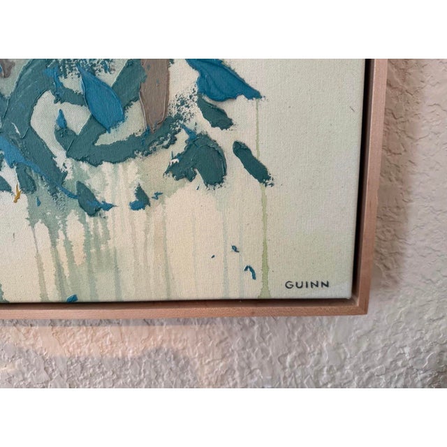 Elevate your space with this breathtaking, statement-scale 48" x 60" framed abstract expressionist giclée canvas titled...