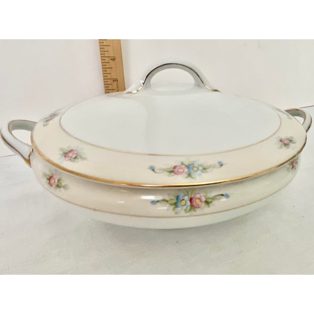 Vintage Noritake Nippon "The Sedan" Hand-Painted Round Covered Vegetable Nippon Hand Painted M Wreath For Sale - Image 16 of 17