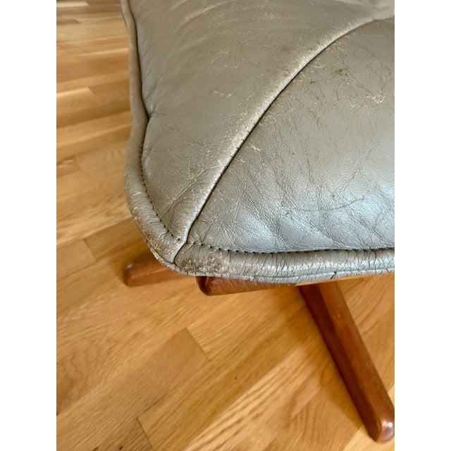 Mid Century Scandinavian Modern Foot Stool in the Style of Lied Mobler For Sale - Image 17 of 18