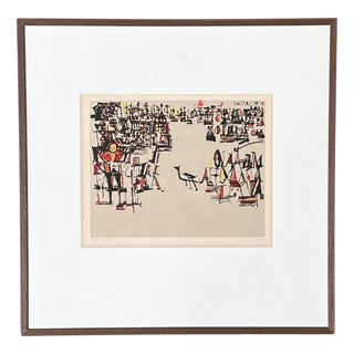 Maria Helena Vieira Da Silva, Carnaval, 1978, Lithograph, Framed For Sale
