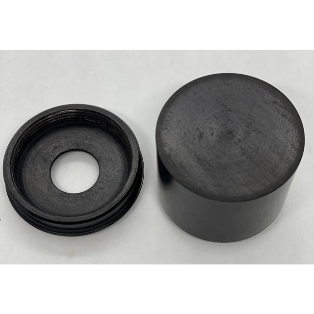 1900s Edwardian English Ebony Wood Vanity Hair Receiver For Sale In Washington DC - Image 6 of 11