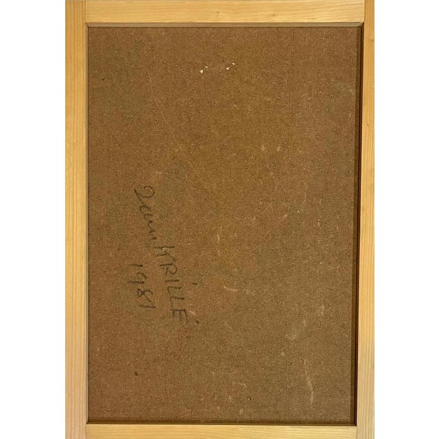 Gold Jean Krille, Landscape 123, Oil on Masonite, 1981 For Sale - Image 8 of 10