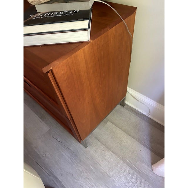 Highland 75 Collection Danish Modern Solid Wood Desk and File Cabinets - Set of 3 For Sale - Image 4 of 12