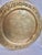 Moroccan Mid 20th Century Etched Brass Round Tray With Pierced Floral Rim For Sale - Image 3 of 7