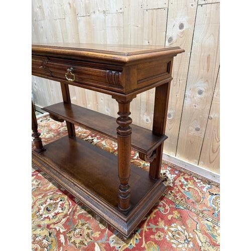 Napoleon III Walnut Console Table For Sale - Image 5 of 9