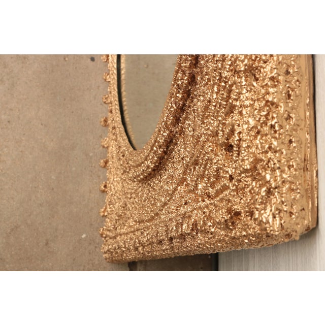 Glass Goldwork Embroidery Style Wall Mirror For Sale - Image 7 of 9