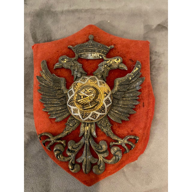 Ancient Heraldic Metal Coat of Arms Chairish