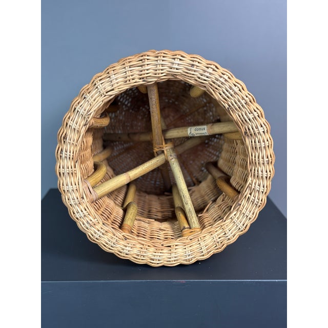 Sculptural Rattan Juttu Mushroom Stool by Eero Aarnio for Artek, Finland, 1960s For Sale - Image 14 of 16