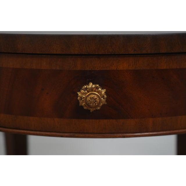 Maitland Smith Inlaid Floral Occasional Lamp Table For Sale - Image 11 of 18
