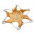 Vintage Italian Murano Amber & Clear Starburst Glass Centerpiece Bowl For Sale