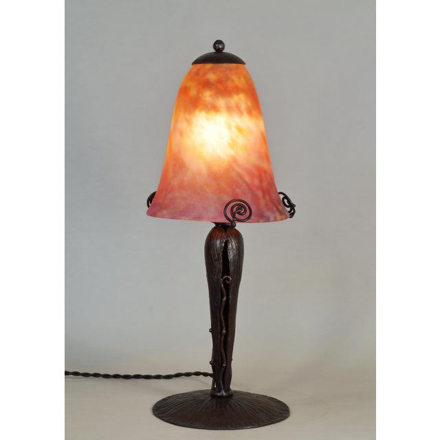 French Art Deco Table Lamp by Maynadier & Daum 1920s France For Sale - Image 6 of 12