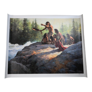 Howard Terpning “Mystery of the Underwater People” Signed MasterWork Giclée Canvas 12/85