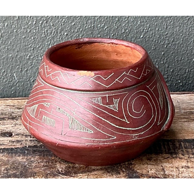 Vintage Handcrafted Ceramic Tribal Bowl For Sale - Image 15 of 16