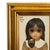 1980s Authentic Oil Painting on Panel "Big Eyes" Beautiful Young Girl With Siamese Cat by Margaret Keane, 1980 For Sale - Image 5 of 14