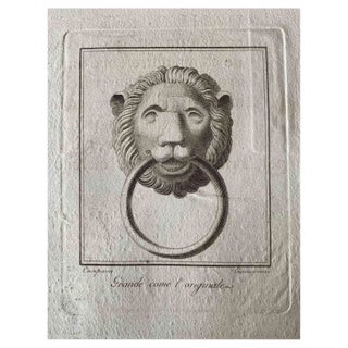 Old Master, Animal Figures from Ancient Rome, Original Etching by Various Masters, 1750s For Sale